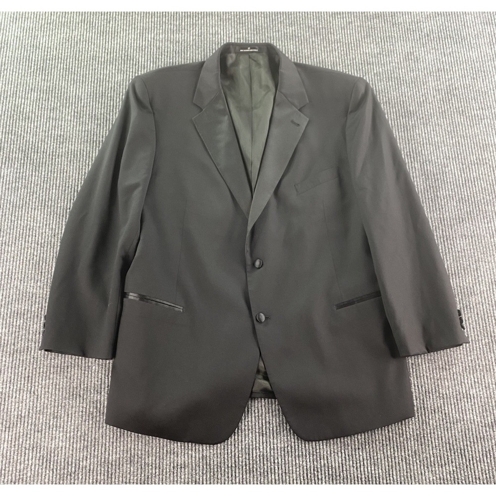Vintage Joseph Abboud Tuxedo Jacket 50 R Black Wool Formal Wedding Designer